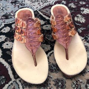 Leather sandal flip flop